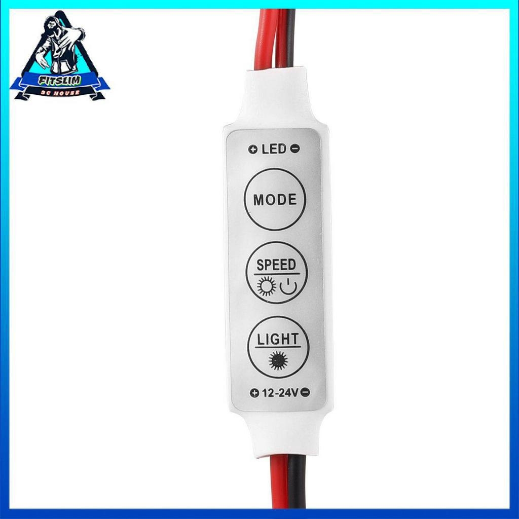 Thiết Bị Điều Khiển Độ Sáng Đèn Led Một Màu Mini 12v 12a Cho Đèn Led 5050 / 3528