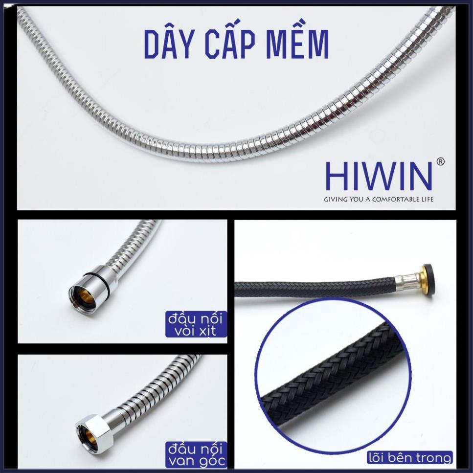 Bộ vòi xịt vệ sinh đa năng chất liệu đồng mạ crom mặt gương bóng HIWIN PJF-2002