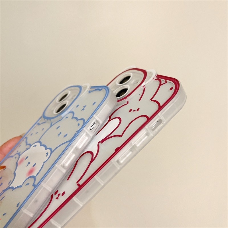 Ốp Điện Thoại Hình Gấu Thỏ Dễ Thương Cho IPhone 6/6plus/6s/6splus/7/7plus/8/8plus/x/xr/xs/11/12/13/pro/max/plus/promax