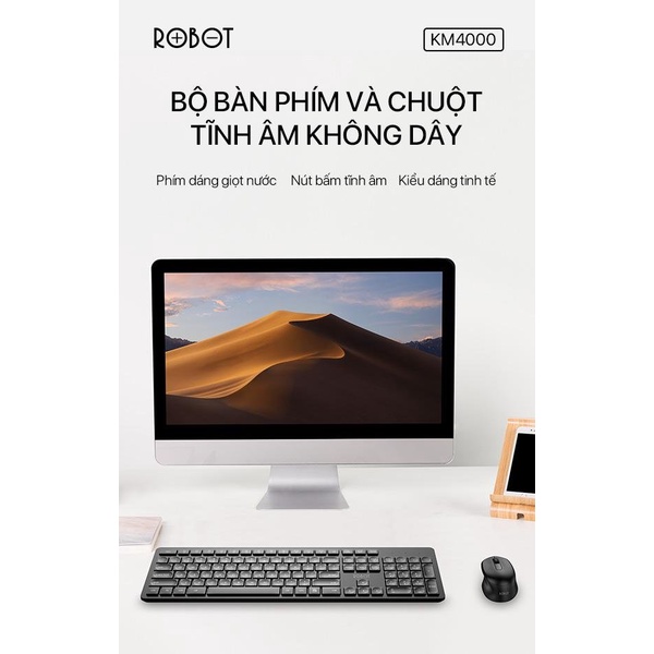 Combo chuột và bàn phím KM4000 Đen