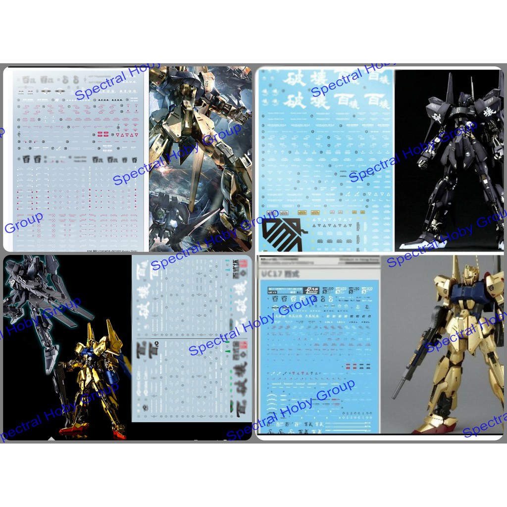Decal nước dán mô hình MG Hyaku shiki | Shiki Crash Cain - Water Sticker