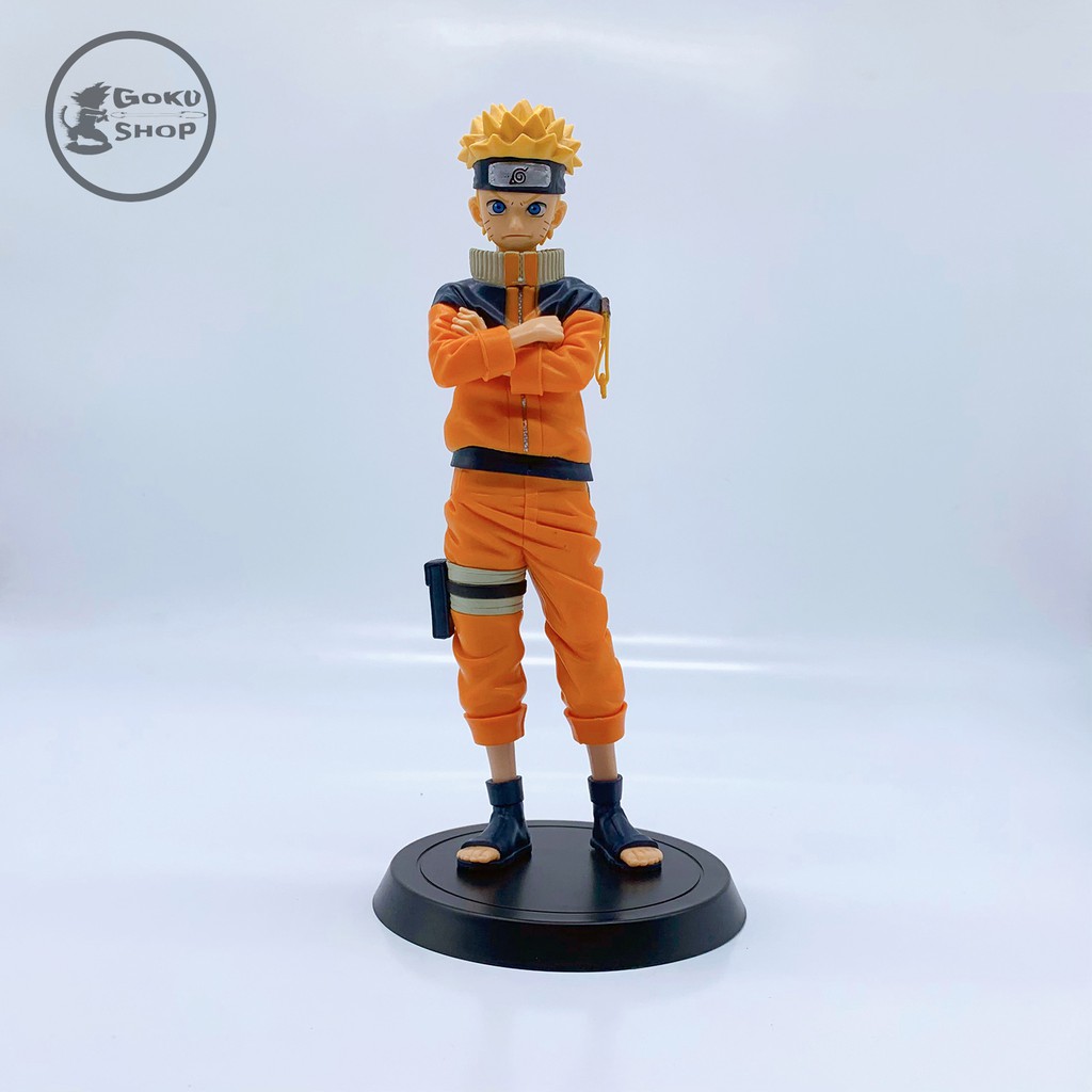 Mô hình Naruto đứng khoanh tay có 3 mặt biểu cảm cao 25cm đầy đủ hộp