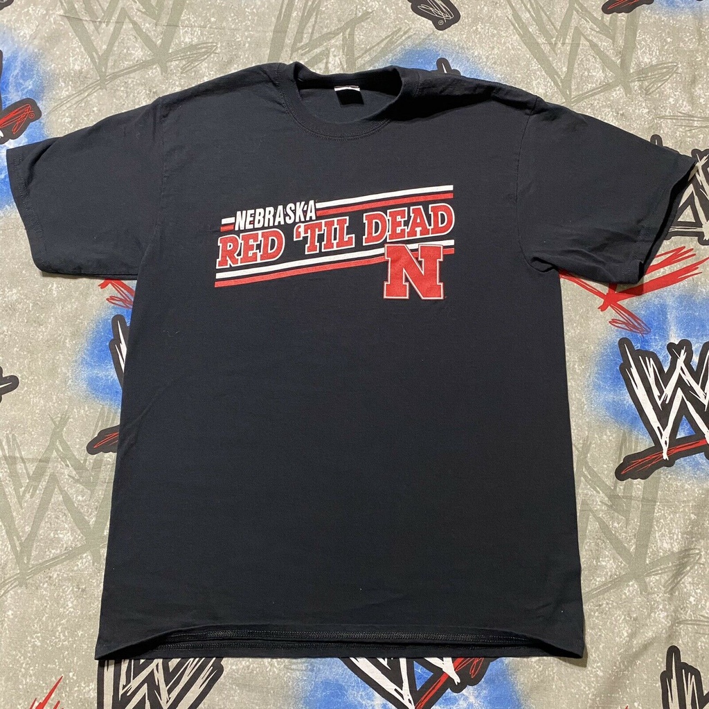 Áo thun nam cỡ lớn Nebraska Red 'Til Dead