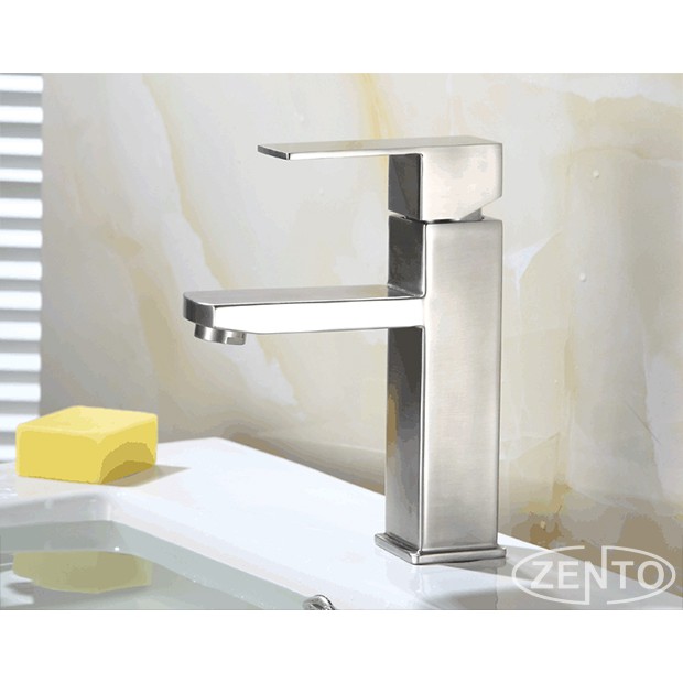 Vòi chậu lavabo nóng lạnh inox 304 Zento SUS3324