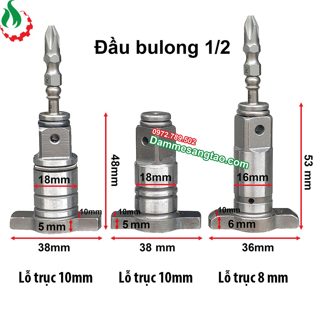 DMST Đầu bulong chữ T thay thế máy bulong