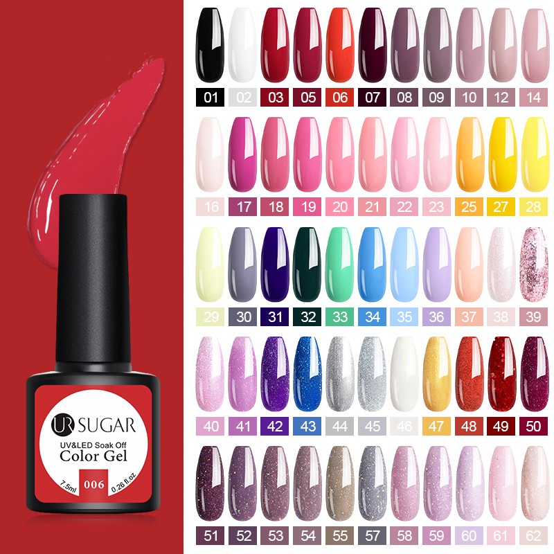 Bộ 2 lọ gel sơn móng tay UR SUGAR kim tuyến độc đáo