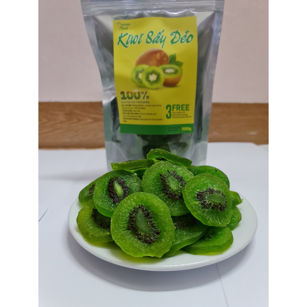 Kiwi sấy dẻo - LOẠI NGON - Kiwi sấy dẻo có mùi thơm dễ chịu có thể dụng như món ăn vặt hàng ngày 100g,200g,500g