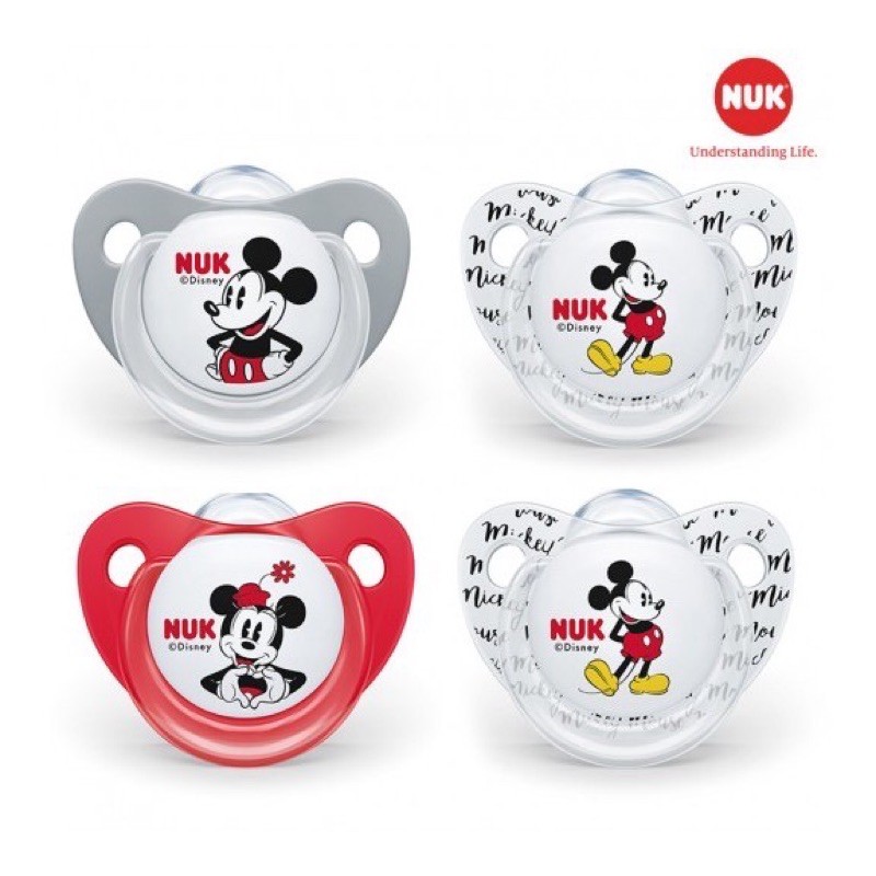 Bộ 2 Ti Giả Nuk Silicon Mickey Plus 0-6M