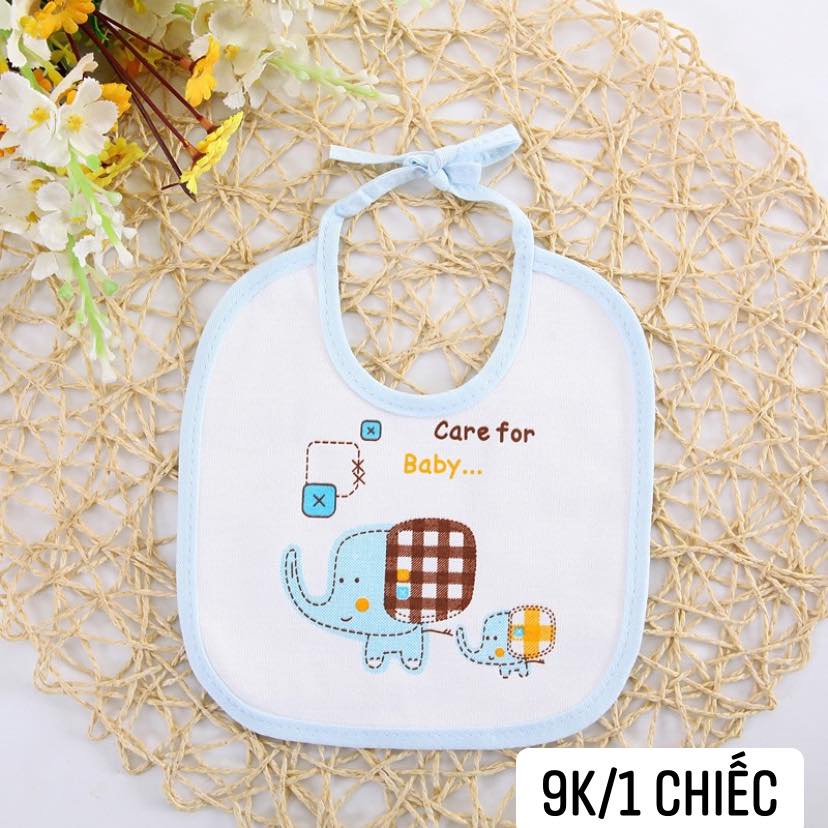 Yếm buộc dây cotton , yếm ăn dặm cho bé