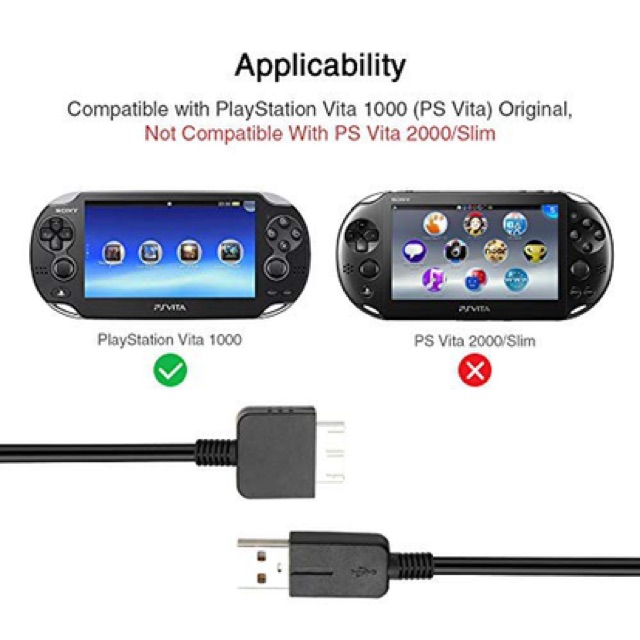 Củ nguồn psvita xịn chính hãng, cáp sạc usb psvita 2000 psvita 1000 chính hãng PSVita