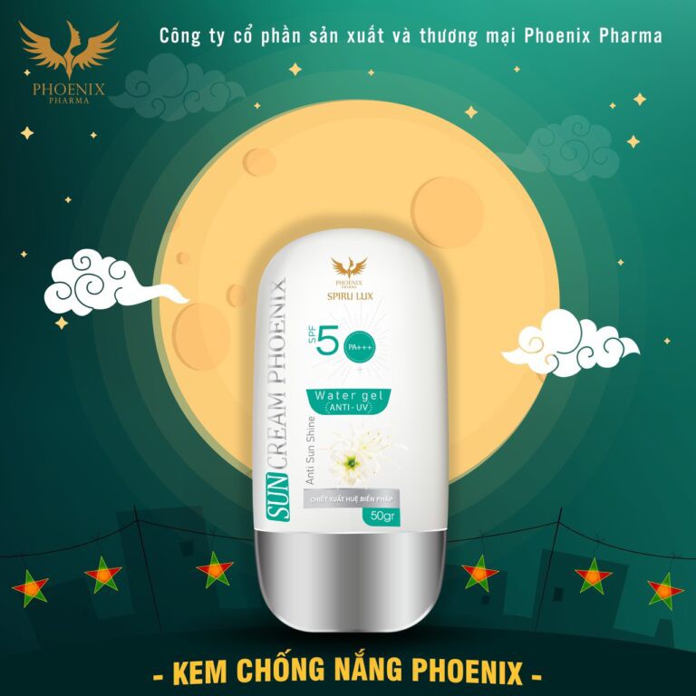 Kem chống nắng dưỡng da Phoenix Anti Sunshine dưỡng ẩm, trắng da  SPF 50+/PA+++  50gr