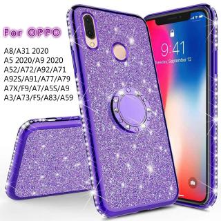Ốp Lưng Lấp Lánh Có Giá Đỡ Cho Oppo A9 A5 A31 2020 / A8 A92S / A52 / A72 / A92 / A71 / A7X / F9