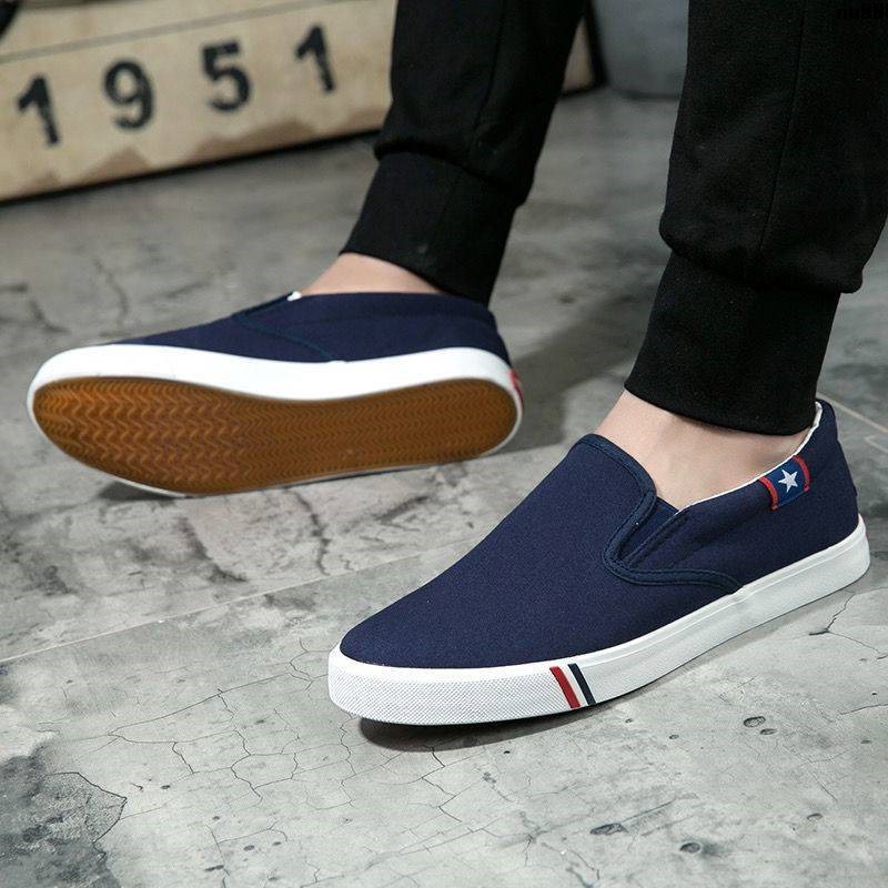 Giày lười vải Canvas đế bằng thời trang cho nam nữ, Size 45 Plus/Size 46/47 | BigBuy360 - bigbuy360.vn