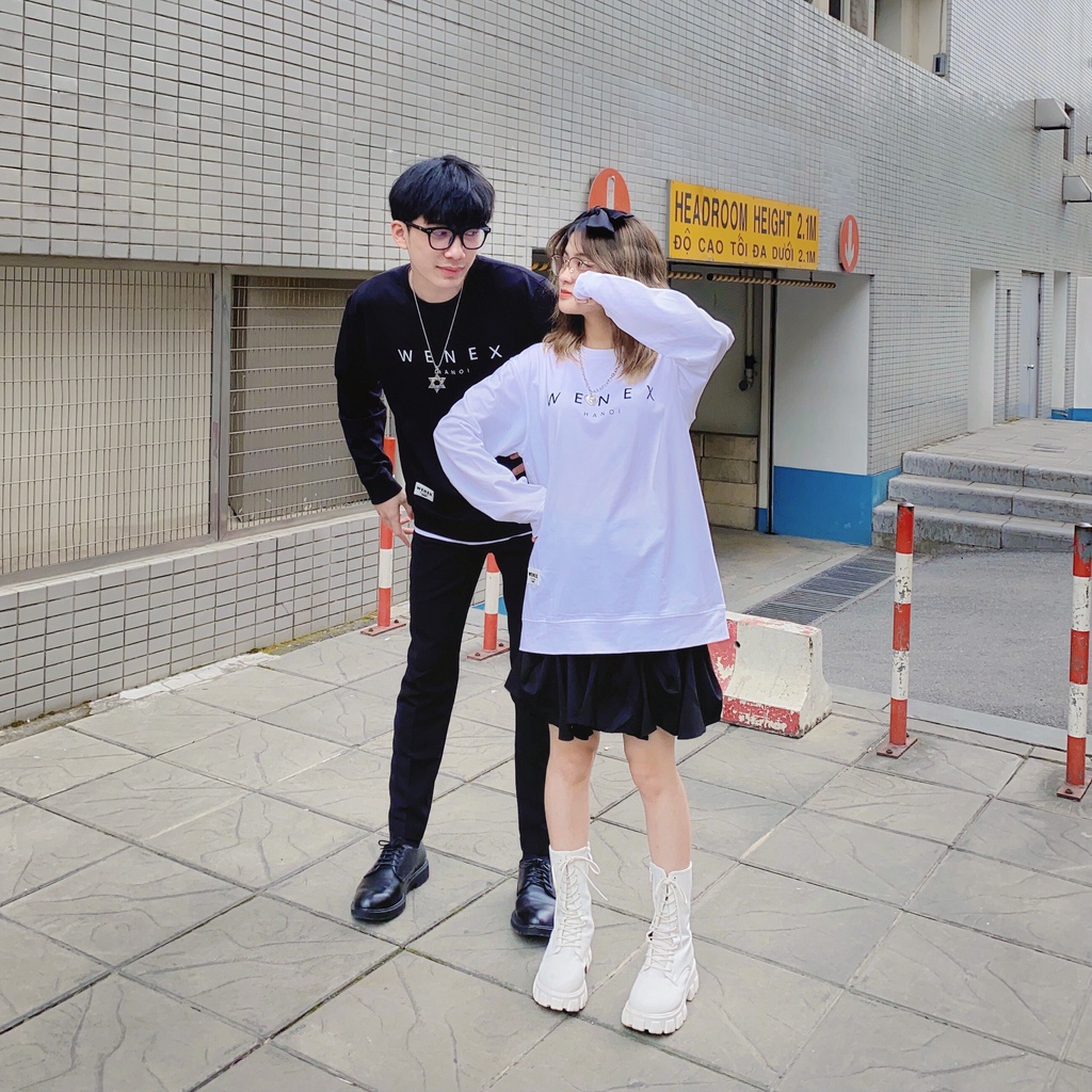 Áo Thun Dài Tay Sweater WENEX Phông Unisex Nam Nữ Cotton Oversize Form Rộng Local Brand Essential Hanoi