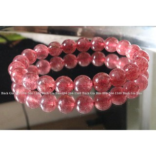 Vòng tay Phong thủy ưu linh đỏ dâu tây