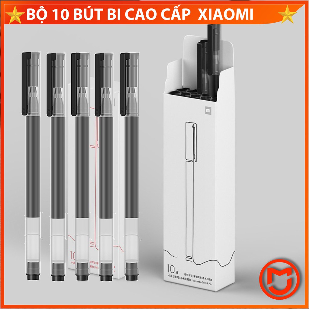 [Hàng mới về] ✅ Bộ 10 bút bi nước cao cấp Xiaomi, Mực Mikumi Nhật, Thời gian sử dụng tăng 4 lần.