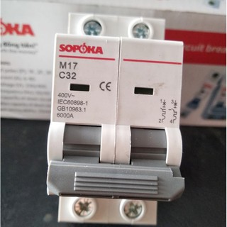 Aptomat Sopoka MCB 2 pha 32A