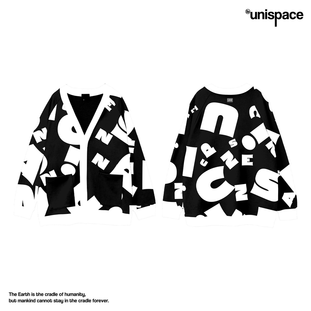 Áo cardigan By UniSpace Signature áo khoác unisex nam nữ vải nỉ You Good