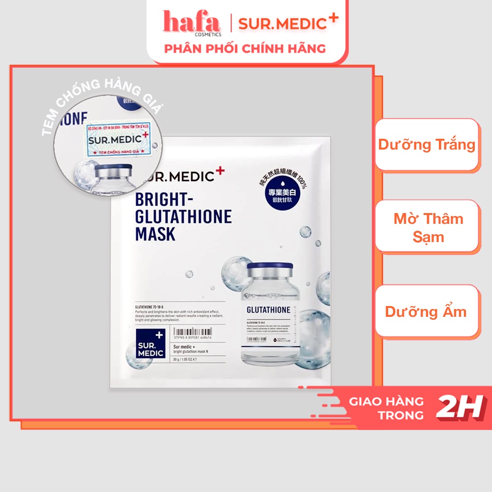 Mặt Nạ Dưỡng Trắng Da Chuyên Sâu Sur.Medic+ Bright Glutathione Mask 30g - HAFA BEAUTY