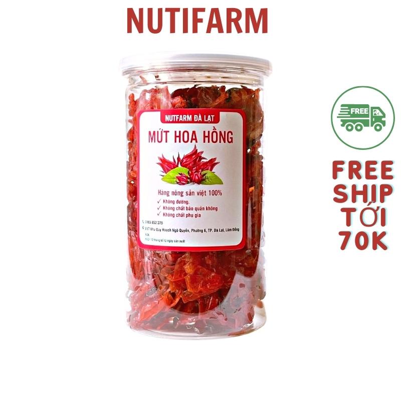 [Mã GROSALE1 giảm 8% đơn 500K] Mứt hoa hồng, atiso đỏ 400gr NutiFarm trái cây sấy đặc sản đà lạt