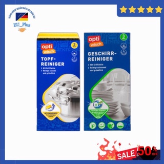 Set 3 miếng bọt biển Wisch Opti, dùng để rửa bát chén và xoong nồi, hàng nhập khẩu