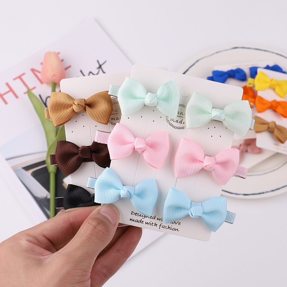 Set 6 kẹp tóc KIDSBOWS hình nơ dễ thương dành cho bé gái