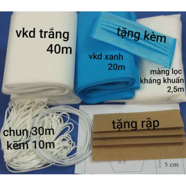 Combo vải may 100 ktyt 4 lớp