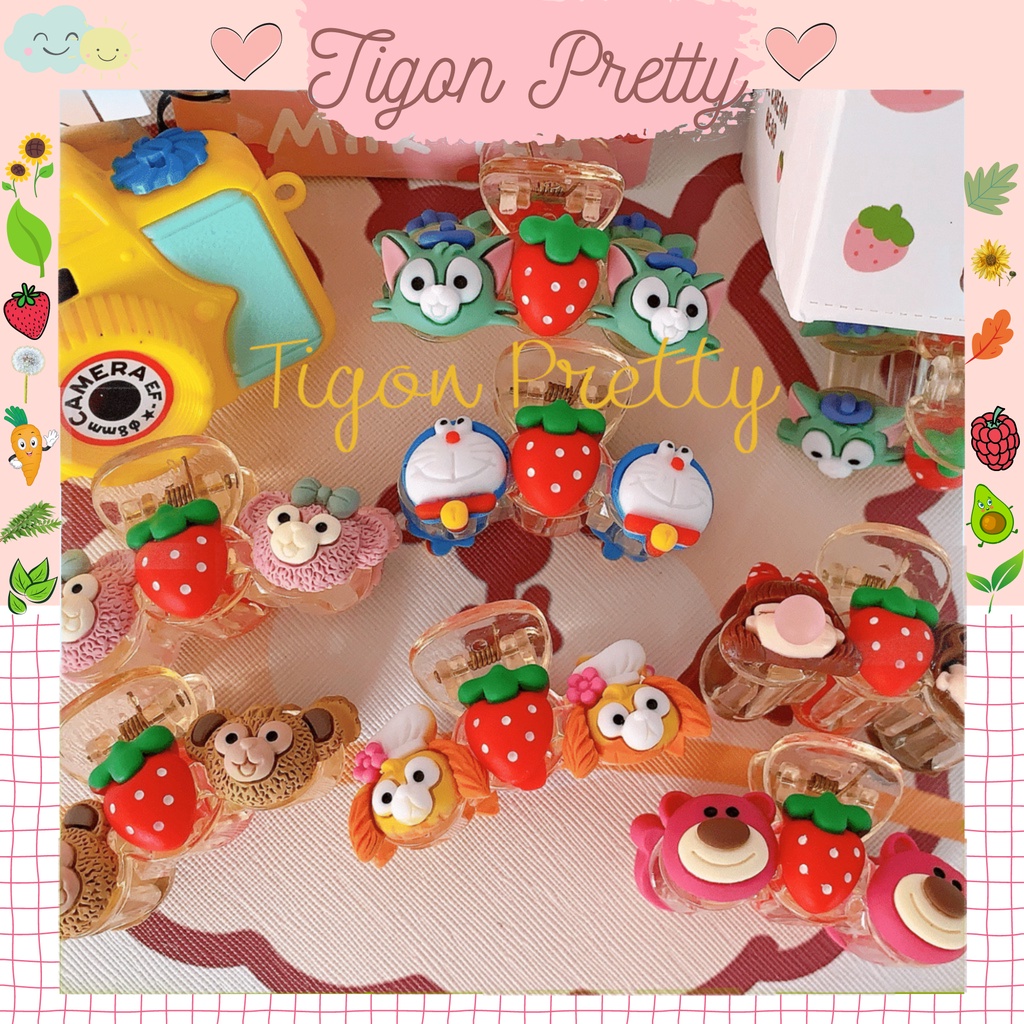 Kẹp Hàn Quốc Hoạ Tiết Trái Cây, Hoa Quả Xinh Xắn Cực Kỳ Màu Siêu Ngọt