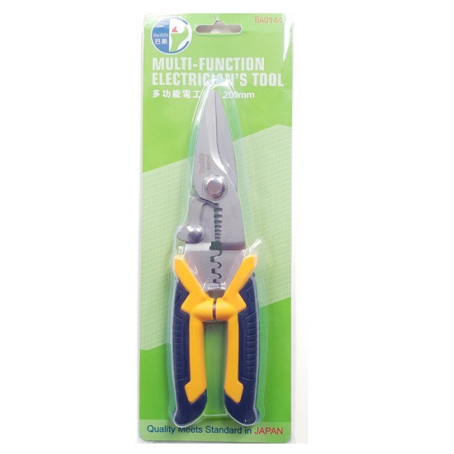 200mm Kìm Đa Năng 3 Trong 1 Cắt – Tuốt – Bấm Cos Buddy BA0144