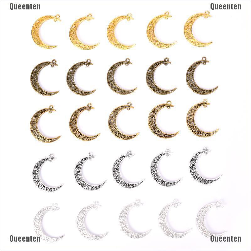 Bộ 10 mặt dây chuyền hình mặt trăng bằng hợp kim phong cách cổ điển