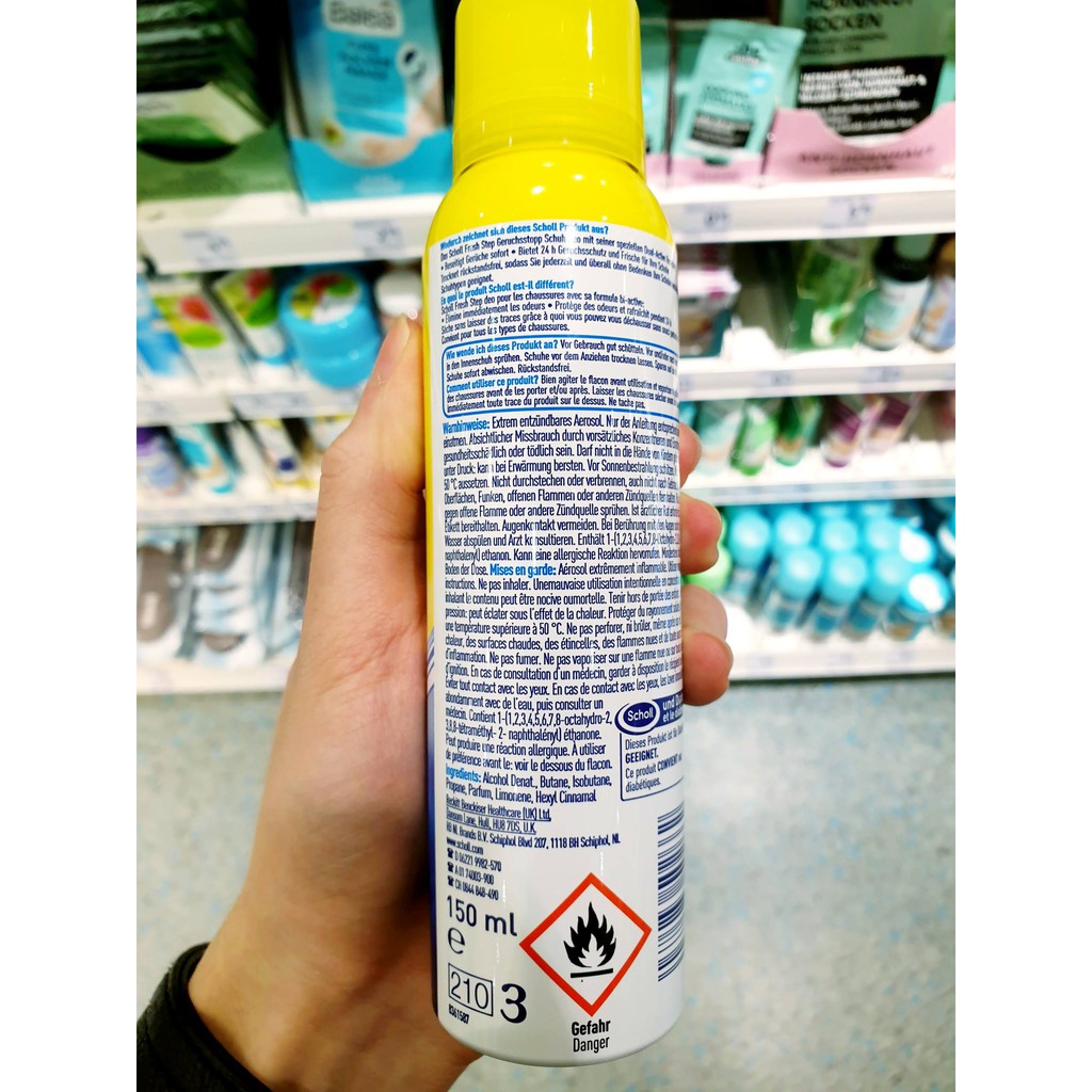 Xịt Khử Mùi Hôi cho Giày và Chân Scholl Fresh Step lọ 150 ml [Hàng nội địa Authentic Đức] | BigBuy360 - bigbuy360.vn