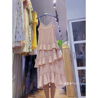 Váy 2 dây maxi bèo du lịch, dã ngoại