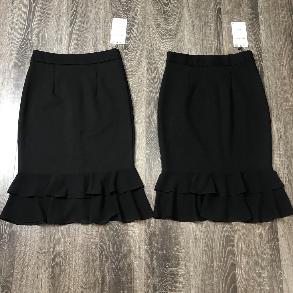 Chân váy bút chì đuôi cá cạp cao công sở nữ phối ren bèo thanh lịch nữ tính | BigBuy360 - bigbuy360.vn