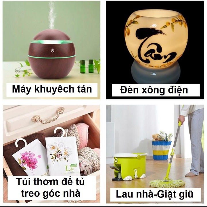 Tinh dầu thiên nhiên Bạc Hà Xịt phòng 100ml đuổi muỗi khử mùi thơm phòng