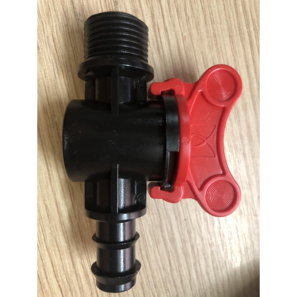 Van khoá ren 21 nối ống LDPE, pe 16/20mm