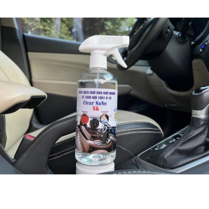 Dung dịch khử mùi, khử khuẩn, vệ sinh nội thất ô tô clear nano 5k