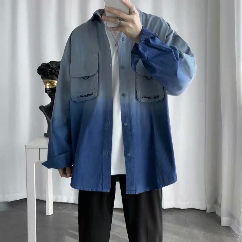 Áo Sơ Mi Dài Tay Với 2 Màu Cá Tính Theo Phong Cách Hàn Quốc / Size M-2XL | BigBuy360 - bigbuy360.vn