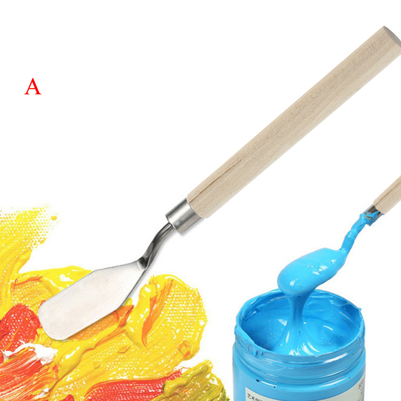 2Pcs Palette Oil Mix Pigment Texture Artist Scrape Scraper Knife Spatula Drawer watercolor Student Art Draw Painter Paint Tool