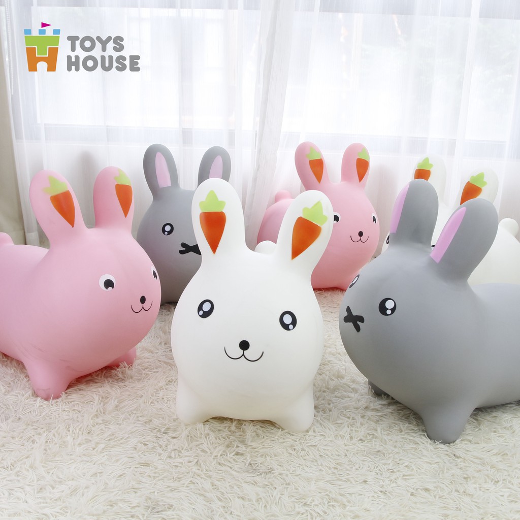 Thú nhún trẻ em hình thỏ dễ thương Toys house - Tiêu chuẩn Xuất khẩu Châu Âu EN71 - Đồ chơi vận động cho bé