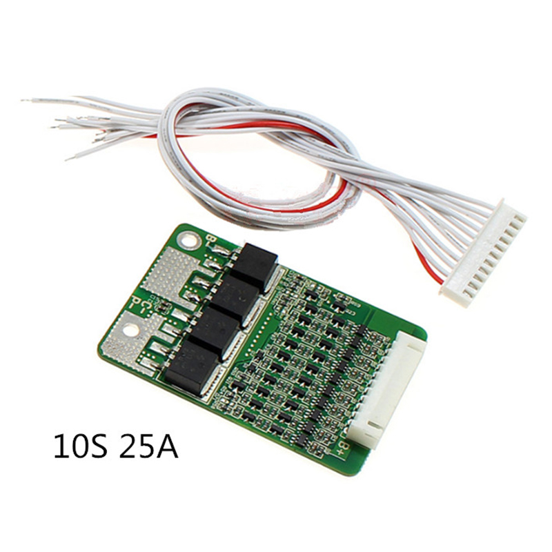 Bảng Mạch Bảo Vệ Pin 25A 10S 12A 36V BMS 4 MOS