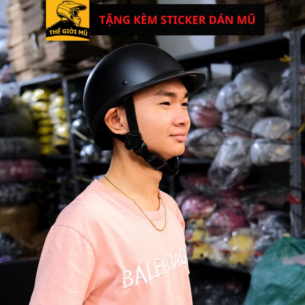 Mũ bảo hiểm nửa đầu đua ngựa gọn nhẹ(tặng hình dán stiker),nón bảo hiểm thời trang thể thao nam nữ cá tính_thế giới mũ