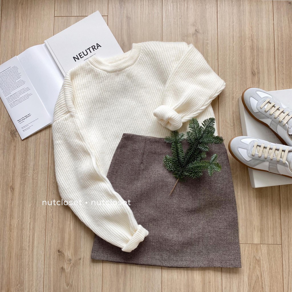 Chân váy zip dạ 2 li _V1065 | BigBuy360 - bigbuy360.vn