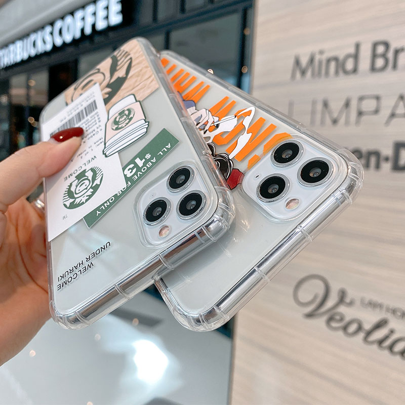 Ốp điện thoại mềm chống rơi trong suốt hình cô gái cho IPhone6 7 8 6plus 7plus 8 8plus X XS XR XSMAX 11 11Pro 11Promax | BigBuy360 - bigbuy360.vn