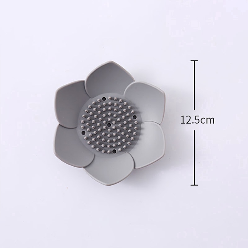 [Mới] Khay Silicone Đựng Xà Phòng Hình Hoa Sen Thoáng Khí
