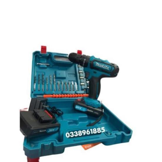 MÁY KHOAN PIN 36V MAKITA DF331D- 3 CHỨC NĂNG, CÓ BÚA - TẶNG KÈM 24 CHI TIẾT