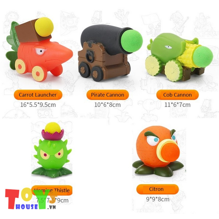 Đồ Chơi Plants VS Zombie Hộp 4 Plant 3 Zombie Lớn pvz028