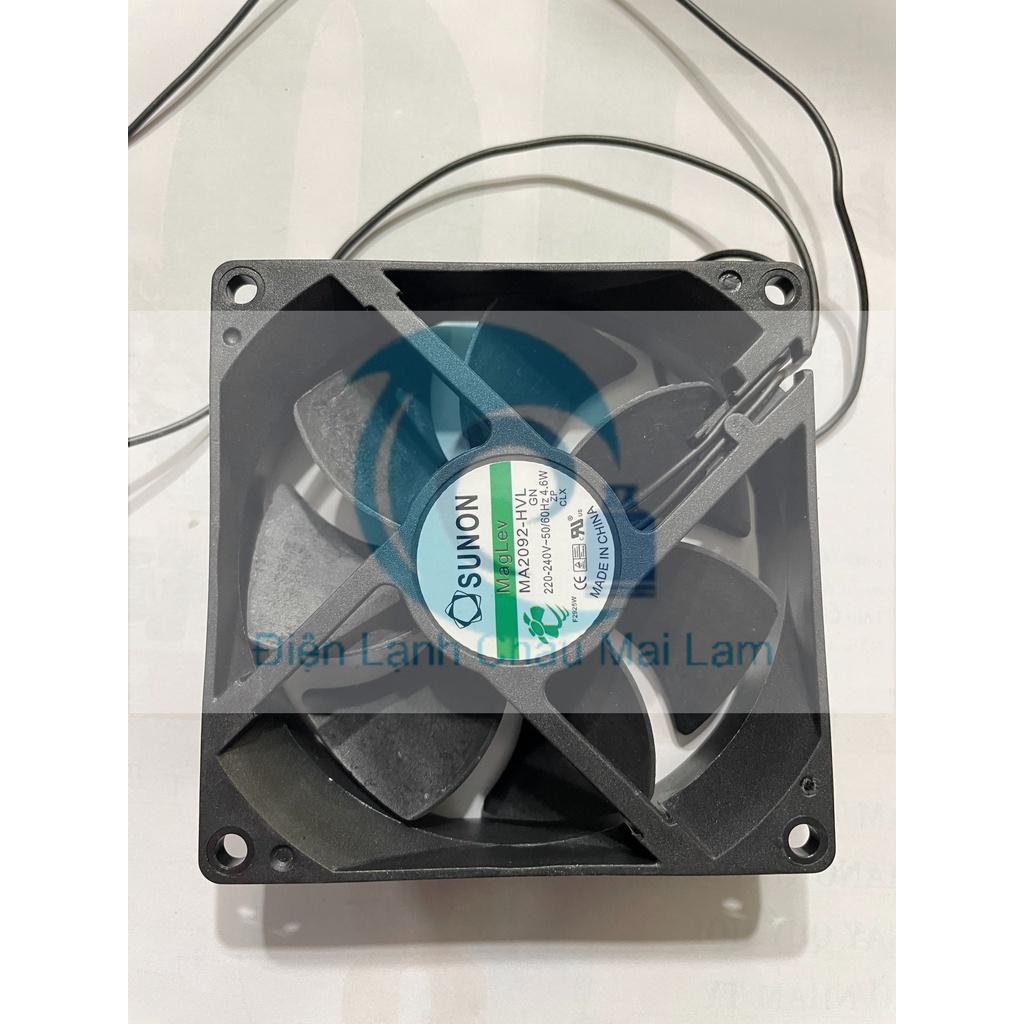 Quạt tủ lạnh Aqua 9x9cm , 220 -240v Sunon -4,6w , 7 cánh - Quạt tủ lạnh