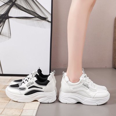 GIÀY SNEAKERS NỮ TRẮNG ĐEN . ĐỘN ĐẾ 7CM GIÚP TĂNG CHIỀU CAO. KIỂU DÁNG TRẺ TRUNG HIỆN ĐẠI. | BigBuy360 - bigbuy360.vn