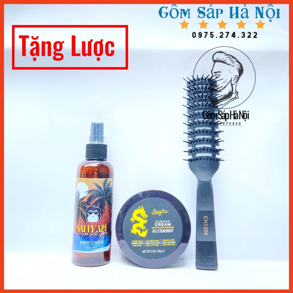 Sáp Vuốt Tóc Billy Jealousy Tạo Nếp Cực Tốt + Xịt Dưỡng Tóc tạo phồng Salty Ape Sea Salt Spray ( Tặng Lươc)