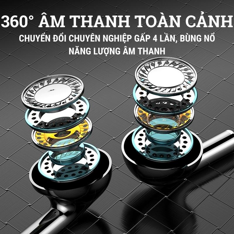 Tai nghe nhét tai có dây có mic lõi tứ Q6 HiFi | Tai nghe nguồn kép lõi tứ, âm thanh nổi, âm thanh vòm chân thực